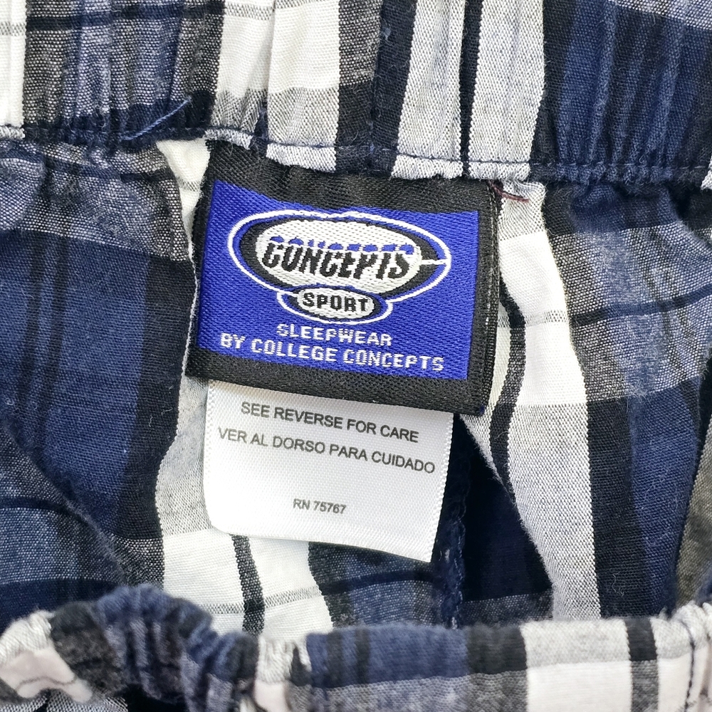 Loyola University Chicago Sleep Pants Blue Plaid Checker S Wide Leg Loungewear - Picture 4 of 8
